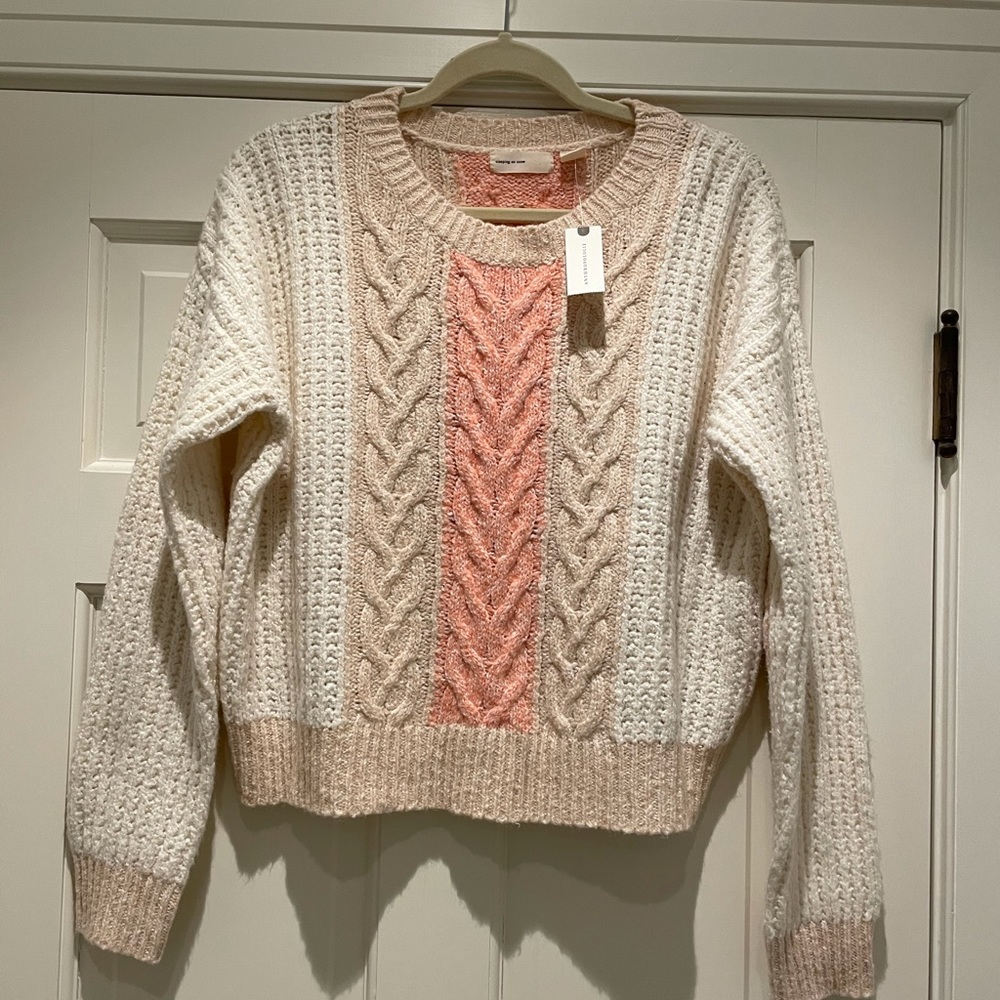 NWT - Anthro Sleeping on Snow Marie Cable , sz M - Picture 3 of 6